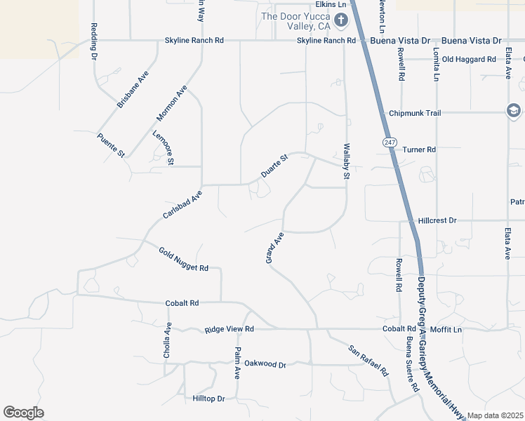 map of restaurants, bars, coffee shops, grocery stores, and more near 56630 Bear Court in Yucca Valley