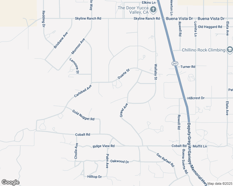 map of restaurants, bars, coffee shops, grocery stores, and more near 56630 Bear Court in Yucca Valley
