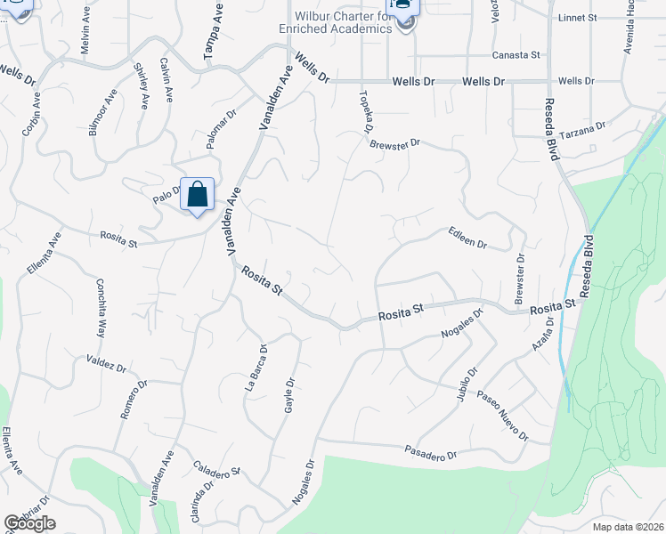 map of restaurants, bars, coffee shops, grocery stores, and more near 4751 Topeka Drive in Los Angeles