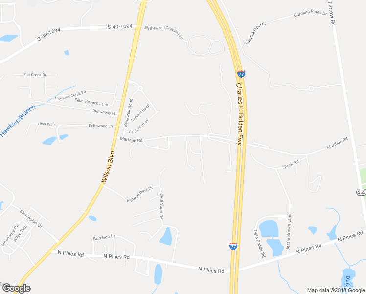 map of restaurants, bars, coffee shops, grocery stores, and more near 1128 Marthan Road in Blythewood