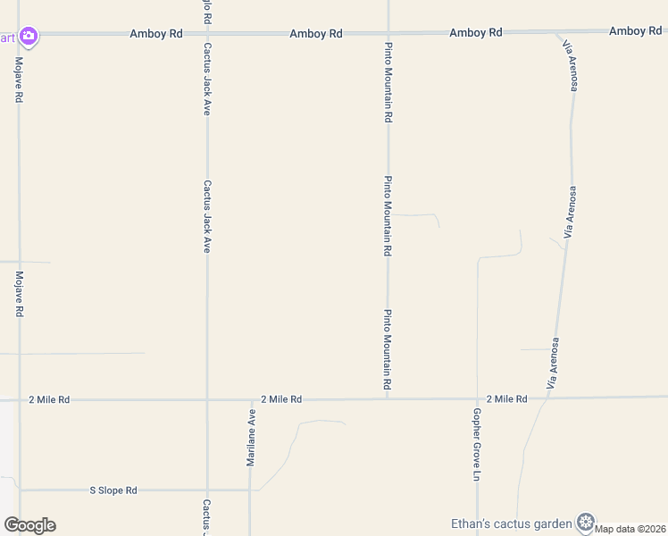 map of restaurants, bars, coffee shops, grocery stores, and more near O Pinto Mountain Road in Twentynine Palms