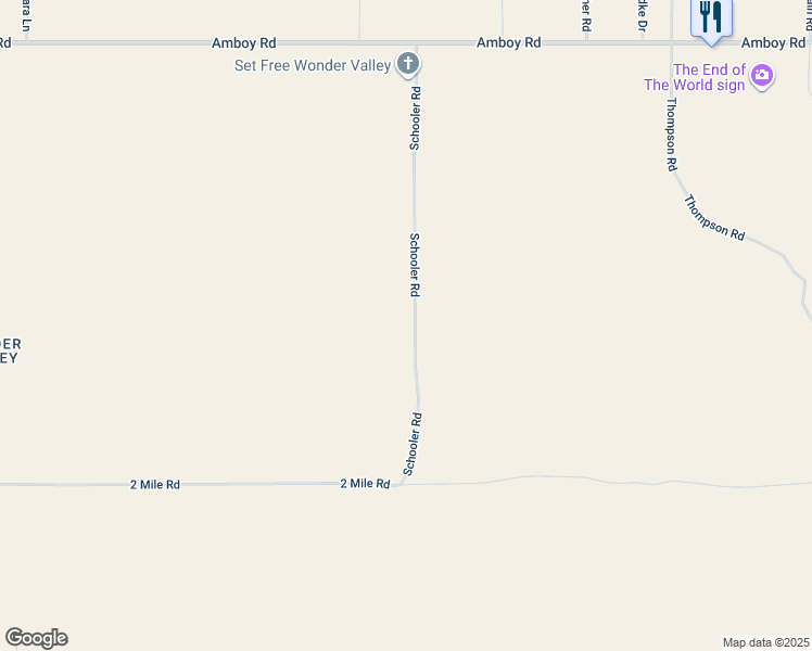 map of restaurants, bars, coffee shops, grocery stores, and more near 5451 Schooler Road in Twentynine Palms