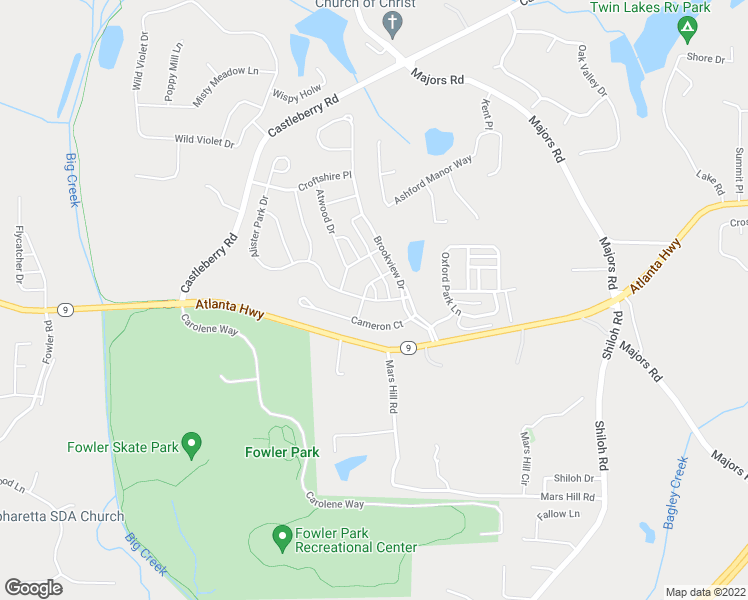 map of restaurants, bars, coffee shops, grocery stores, and more near 4510 Alister Park Drive in Cumming