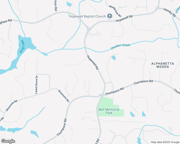map of restaurants, bars, coffee shops, grocery stores, and more near 15448 Hopewell Road in Alpharetta