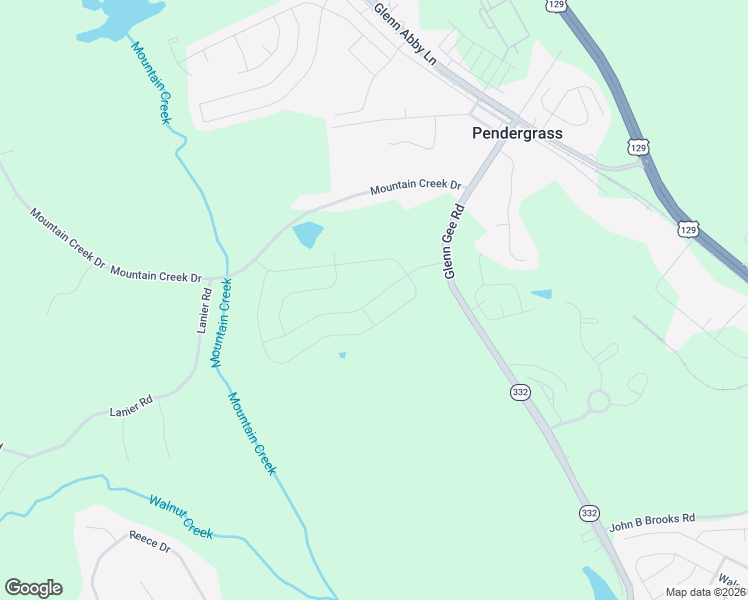 map of restaurants, bars, coffee shops, grocery stores, and more near 878 Georgia 332 in Pendergrass