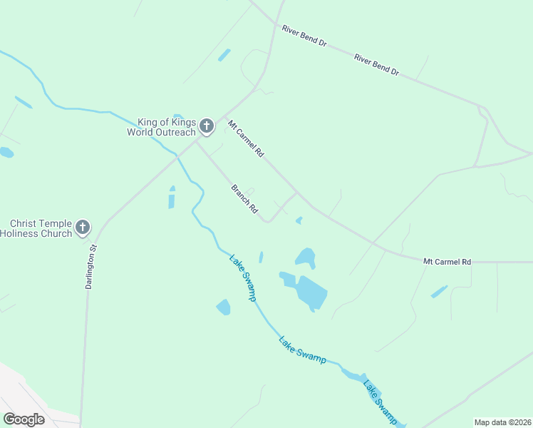 map of restaurants, bars, coffee shops, grocery stores, and more near 727 Branch Road in Timmonsville