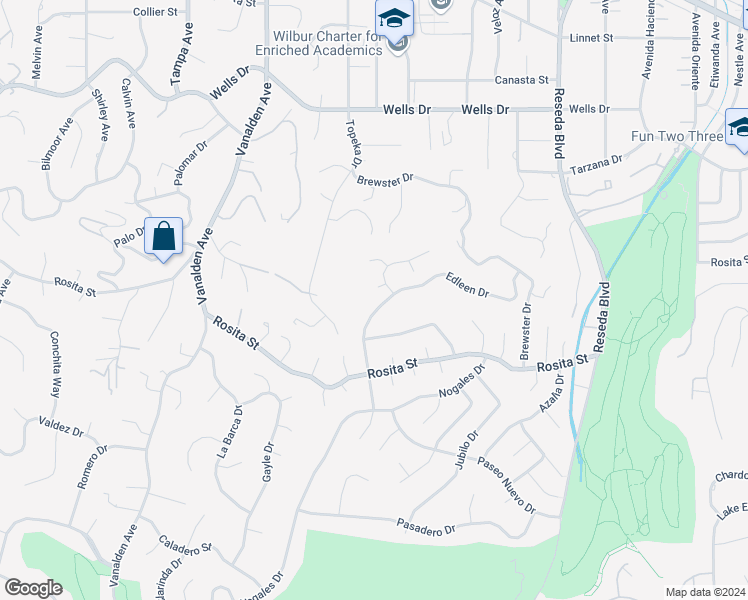 map of restaurants, bars, coffee shops, grocery stores, and more near 4747 El Caballero Drive in Los Angeles