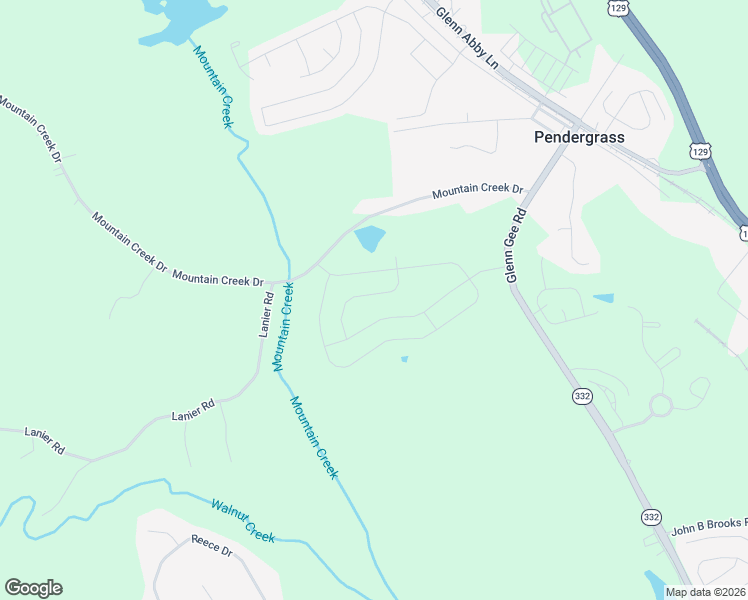 map of restaurants, bars, coffee shops, grocery stores, and more near 282 Mulberry Creek Court in Pendergrass