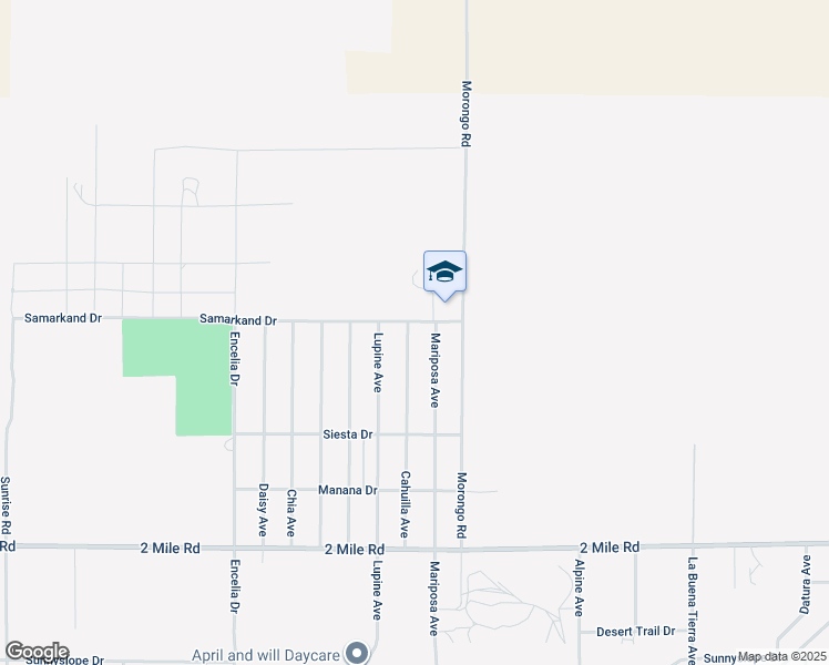 map of restaurants, bars, coffee shops, grocery stores, and more near 5313 Cahuilla Avenue in Twentynine Palms
