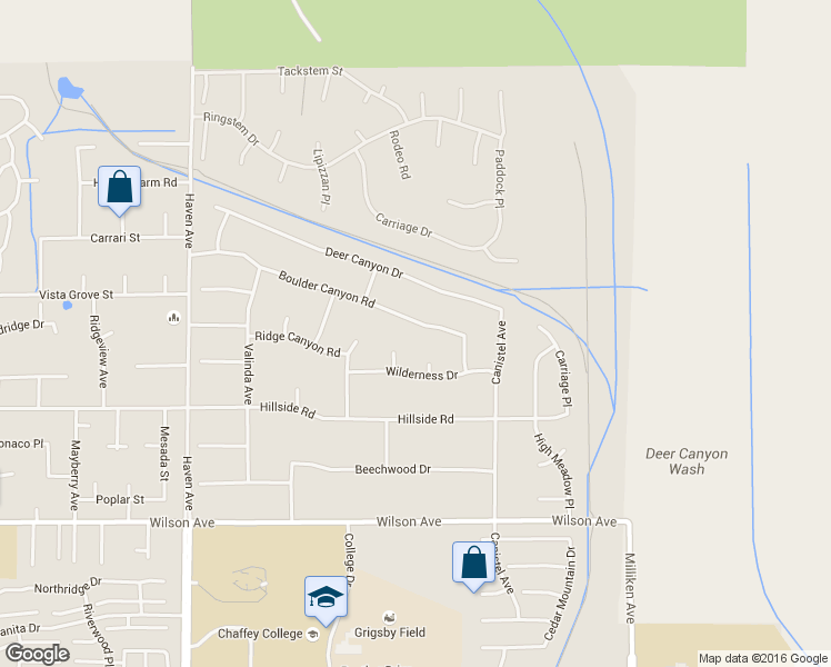 map of restaurants, bars, coffee shops, grocery stores, and more near 10919 Boulder Canyon Road in Rancho Cucamonga