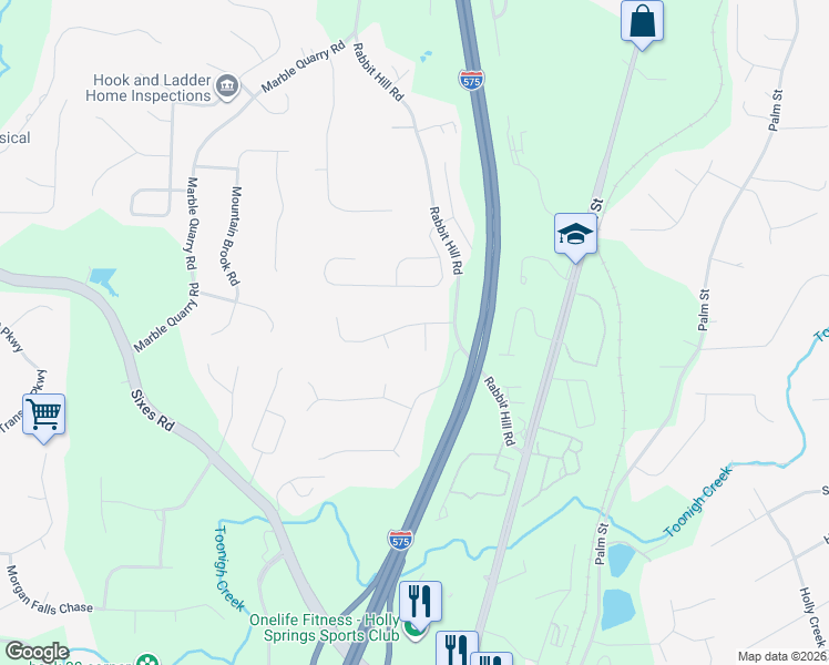 map of restaurants, bars, coffee shops, grocery stores, and more near 200 Brookhaven Lane in Canton