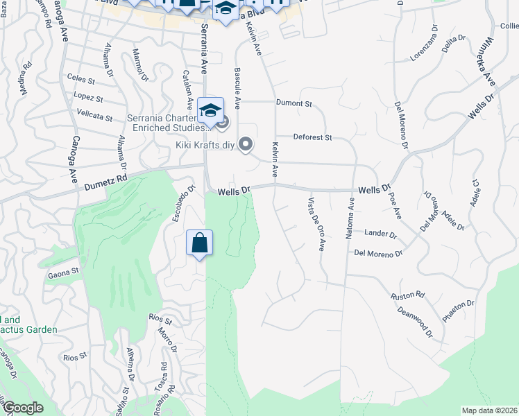 map of restaurants, bars, coffee shops, grocery stores, and more near 4639 Westchester Drive in Los Angeles