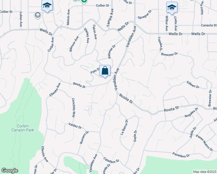 map of restaurants, bars, coffee shops, grocery stores, and more near 4770 Viviana Drive in Los Angeles