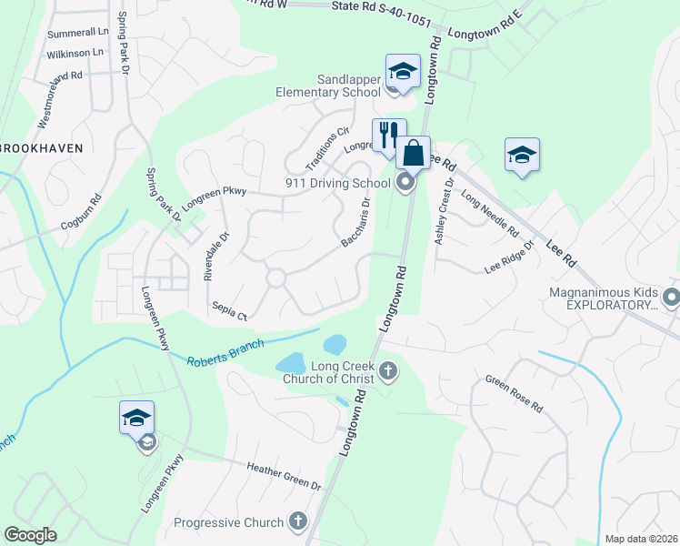 map of restaurants, bars, coffee shops, grocery stores, and more near 18 Ben Brush Court in Columbia