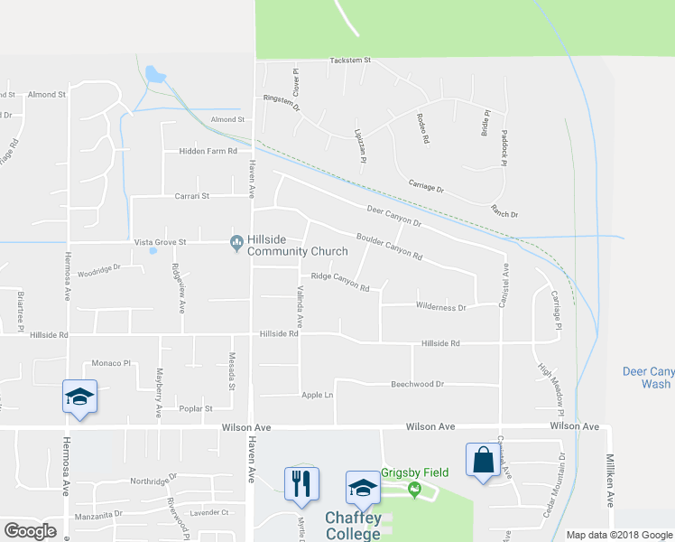 map of restaurants, bars, coffee shops, grocery stores, and more near 5363 Running Fawn Court in Rancho Cucamonga
