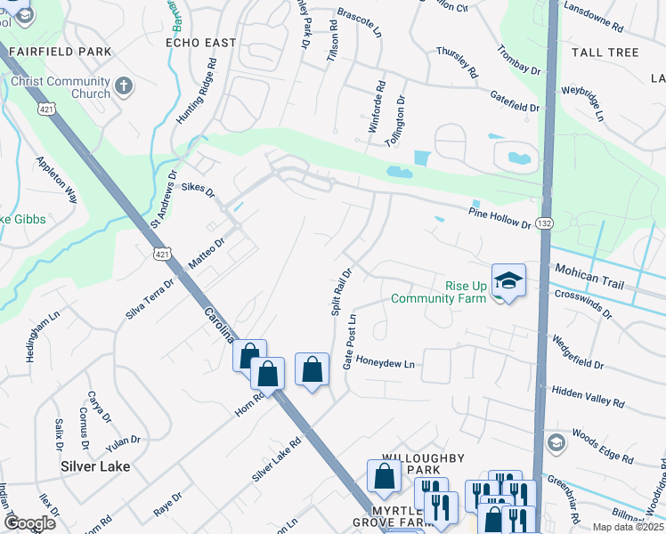map of restaurants, bars, coffee shops, grocery stores, and more near 4637 Whiteweld Terrace in Wilmington