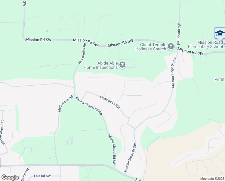 map of restaurants, bars, coffee shops, grocery stores, and more near 16 Windcliff Court Southwest in Cartersville
