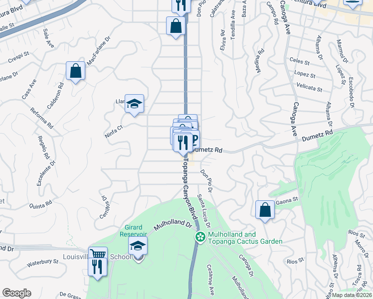 Topanga Canyon Boulevard & Dumetz Road, Los Angeles CA Walk Score