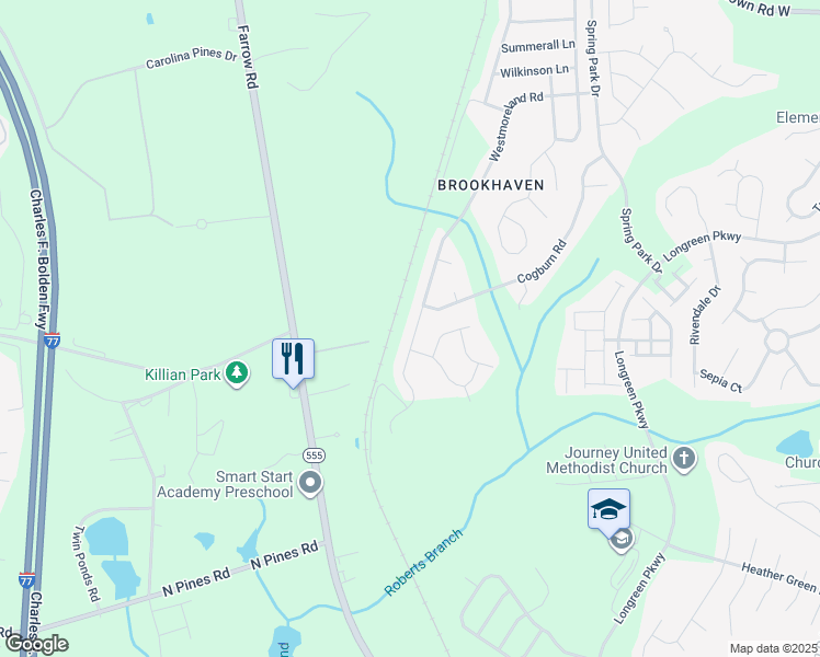 map of restaurants, bars, coffee shops, grocery stores, and more near 518 Westmoreland Road in Columbia