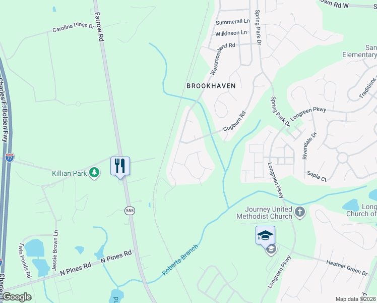 map of restaurants, bars, coffee shops, grocery stores, and more near 821 Wing Stripe Court in Columbia