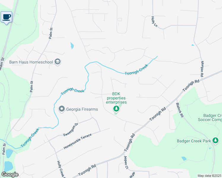 map of restaurants, bars, coffee shops, grocery stores, and more near 219 Magnolia Springs Drive in Canton
