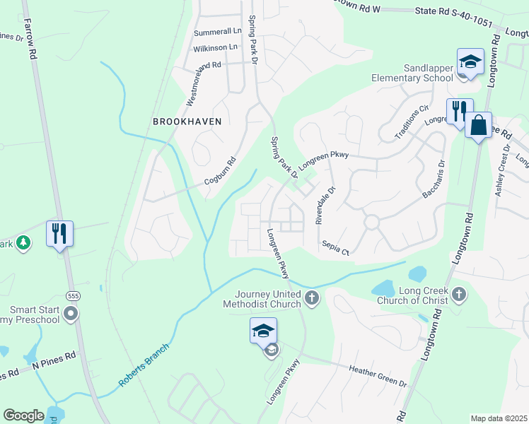 map of restaurants, bars, coffee shops, grocery stores, and more near 156 Ivy Square Drive in Columbia