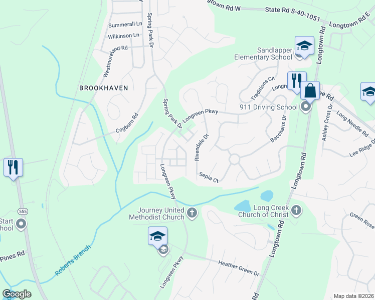 map of restaurants, bars, coffee shops, grocery stores, and more near 458 Glacier Way in Columbia