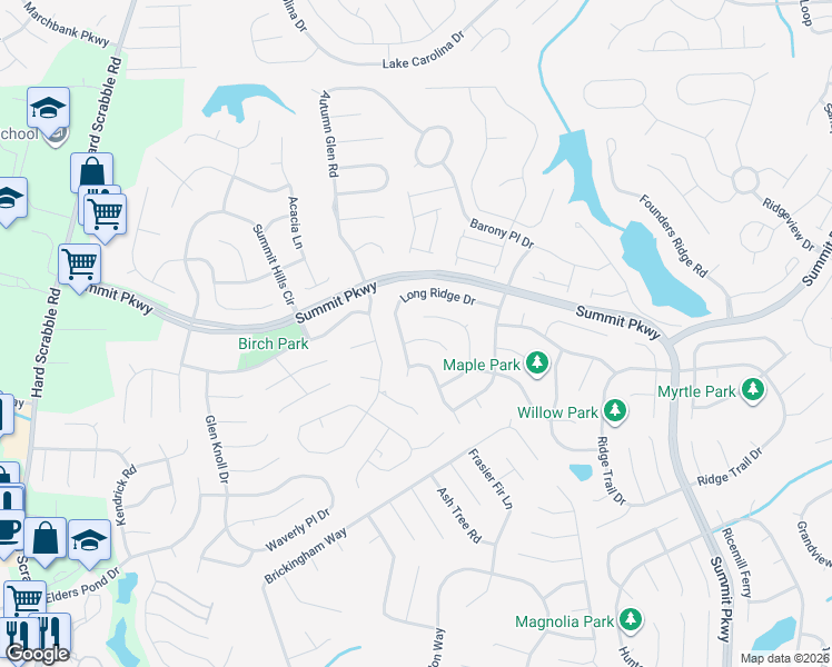 map of restaurants, bars, coffee shops, grocery stores, and more near 403 Beech Glen Drive in Columbia