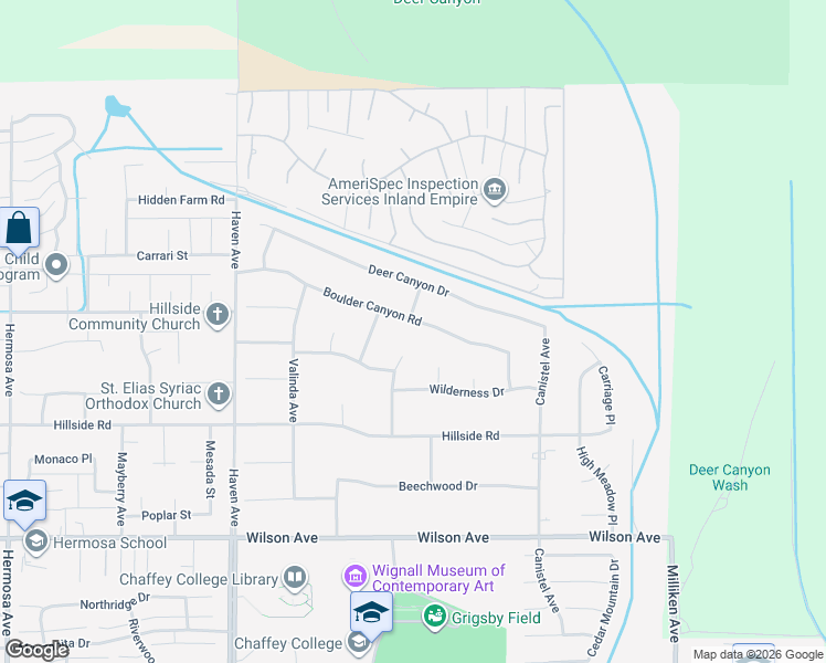 map of restaurants, bars, coffee shops, grocery stores, and more near 5367 Morning Star Drive in Rancho Cucamonga