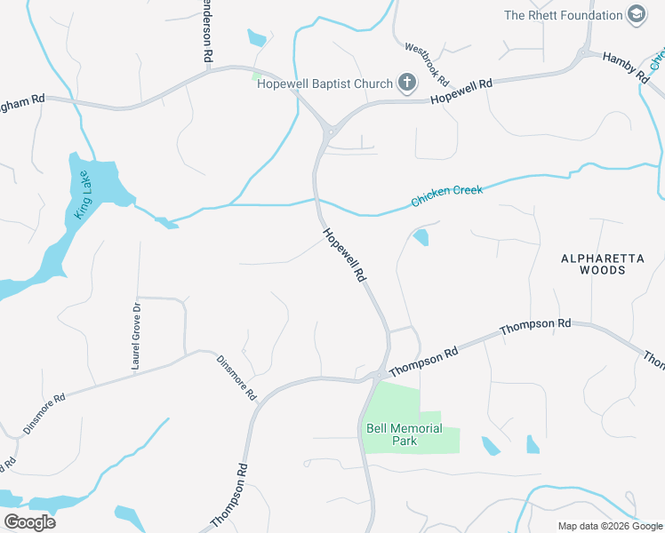 map of restaurants, bars, coffee shops, grocery stores, and more near 15448 Hopewell Road in Alpharetta