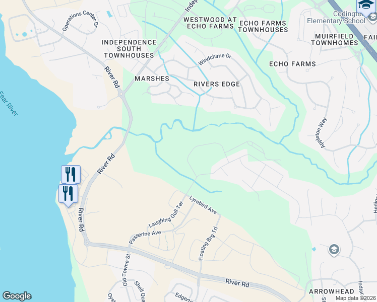 map of restaurants, bars, coffee shops, grocery stores, and more near in Wilmington