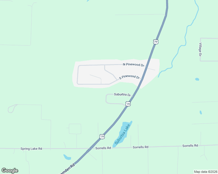 map of restaurants, bars, coffee shops, grocery stores, and more near 7823 South Pinewood Drive in Pine Bluff