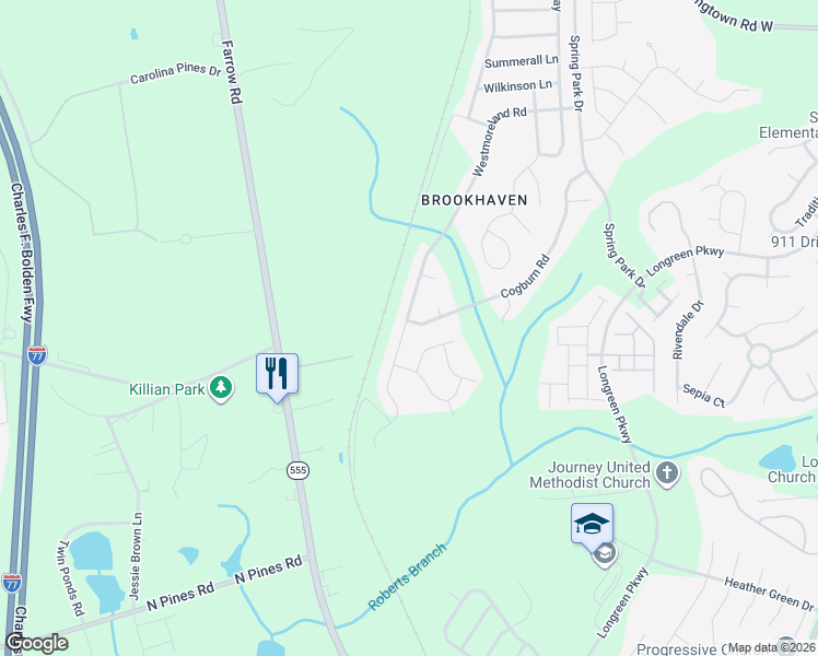 map of restaurants, bars, coffee shops, grocery stores, and more near 35 Bronston Court in Columbia