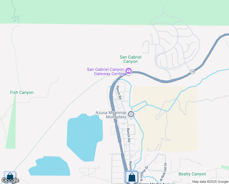 map of restaurants, bars, coffee shops, grocery stores, and more near 1889 Forest Drive in Azusa