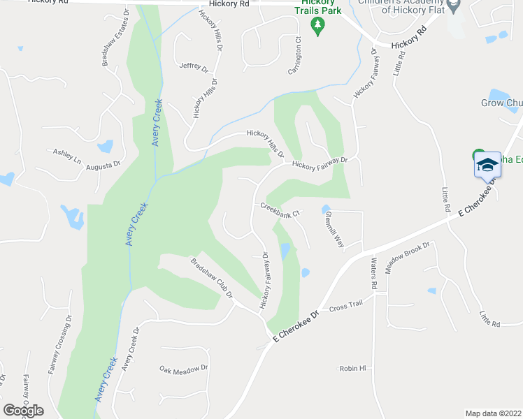 map of restaurants, bars, coffee shops, grocery stores, and more near 600 Creekbank Court in Woodstock