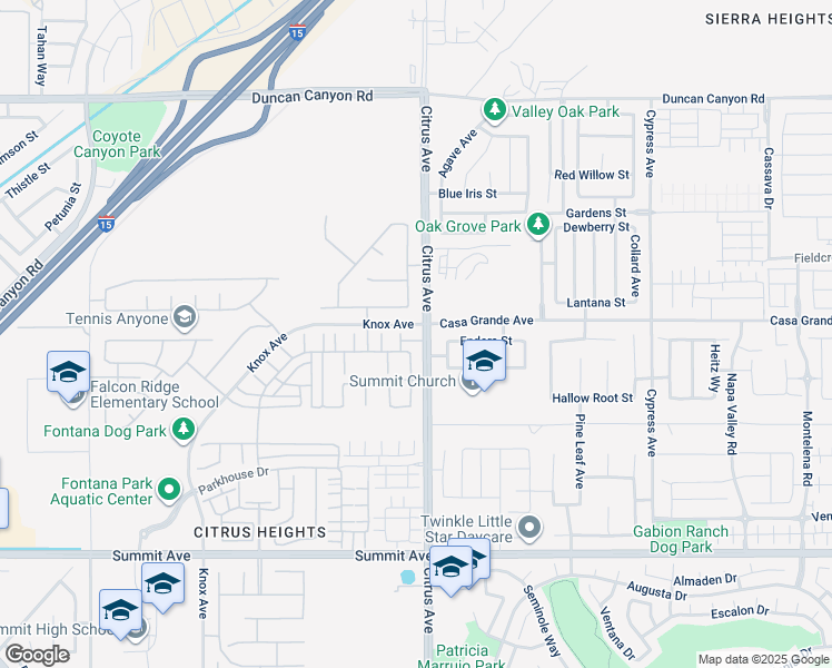 map of restaurants, bars, coffee shops, grocery stores, and more near in Fontana