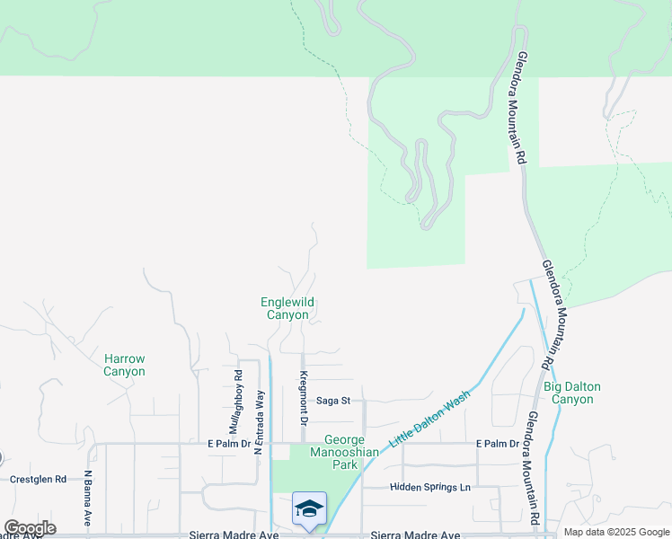 map of restaurants, bars, coffee shops, grocery stores, and more near 1170 Englewild Drive in Glendora