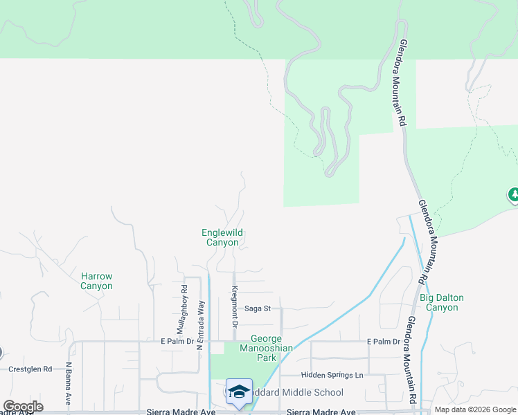 map of restaurants, bars, coffee shops, grocery stores, and more near 1170 Englewild Drive in Glendora