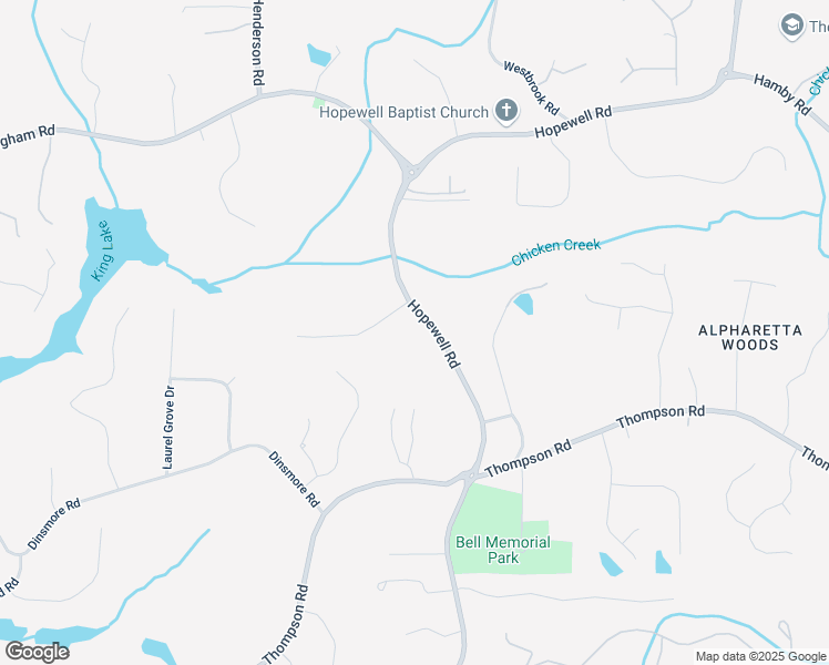 map of restaurants, bars, coffee shops, grocery stores, and more near 15460 Hopewell Road in Alpharetta