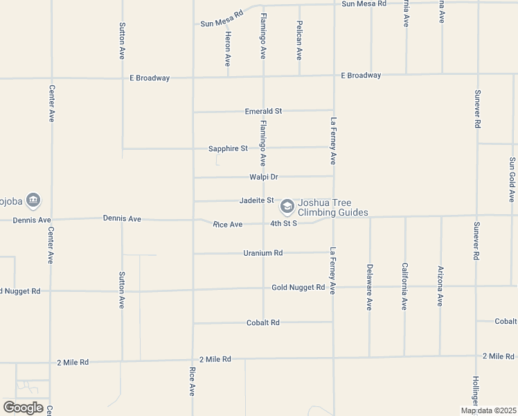 map of restaurants, bars, coffee shops, grocery stores, and more near 63000 Jadeite Street in Joshua Tree