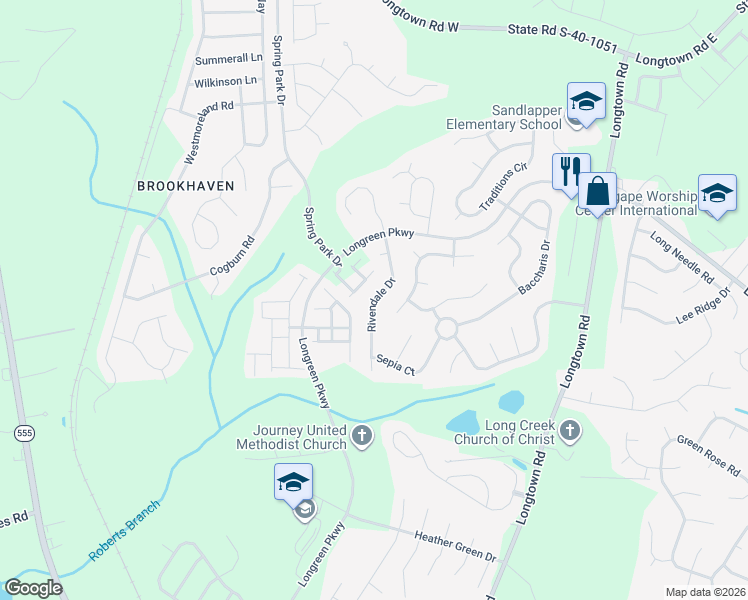 map of restaurants, bars, coffee shops, grocery stores, and more near 149 Rivendale Drive in Columbia