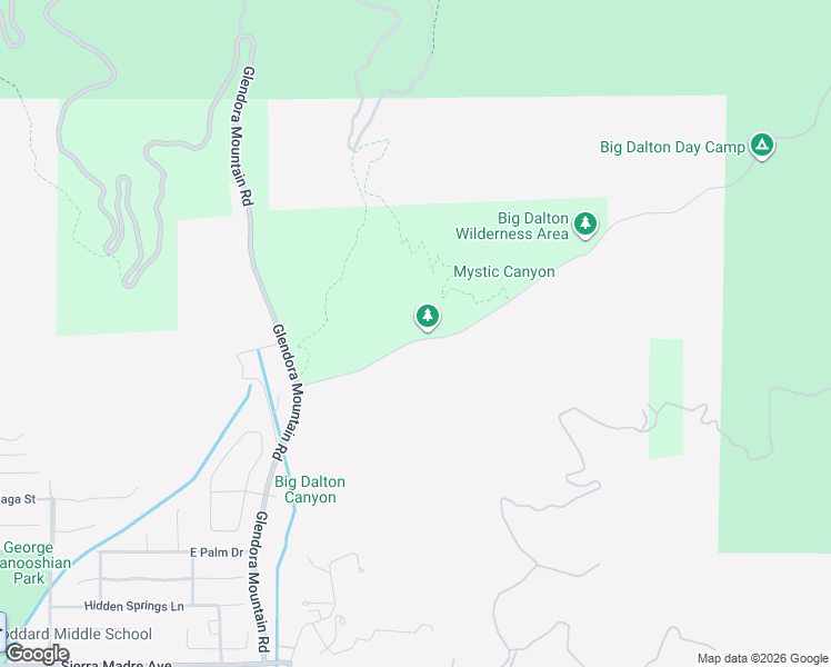 map of restaurants, bars, coffee shops, grocery stores, and more near 1803 Big Dalton Canyon Road in Glendora