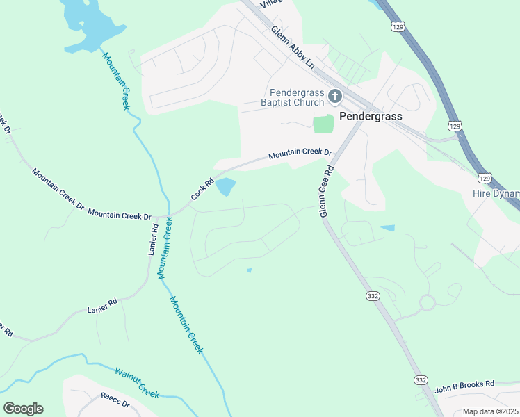 map of restaurants, bars, coffee shops, grocery stores, and more near 226 Sope Creek Circle in Pendergrass