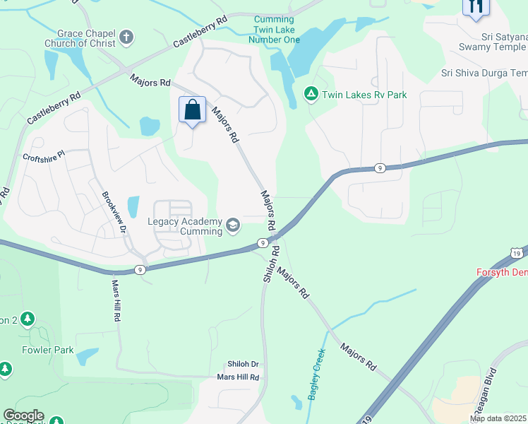 map of restaurants, bars, coffee shops, grocery stores, and more near in Cumming
