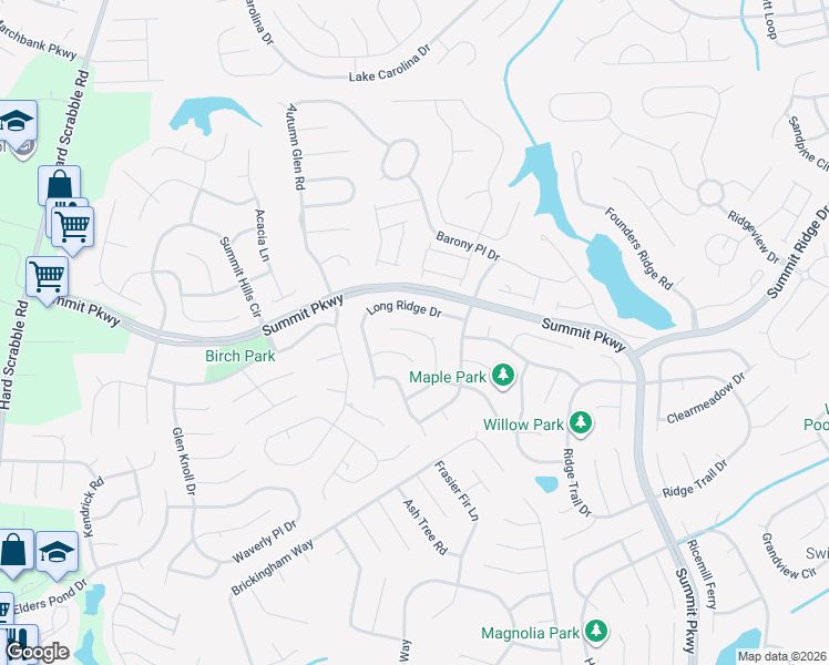 map of restaurants, bars, coffee shops, grocery stores, and more near 113 Long Ridge Drive in Columbia