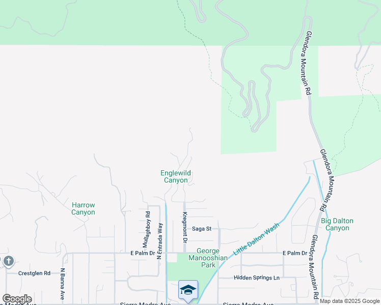 map of restaurants, bars, coffee shops, grocery stores, and more near 1170 Englewild Drive in Glendora