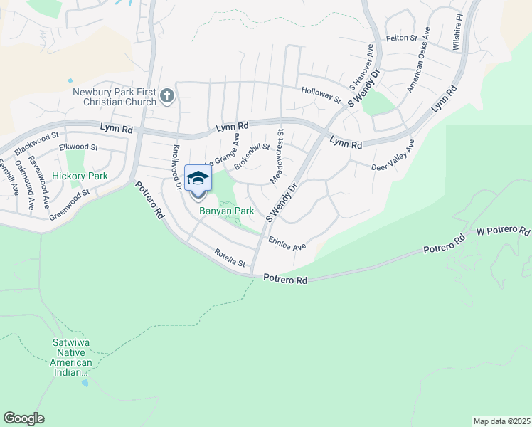 map of restaurants, bars, coffee shops, grocery stores, and more near 998 Grayrock Street in Thousand Oaks