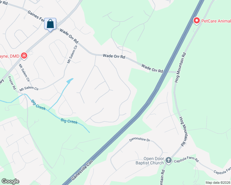 map of restaurants, bars, coffee shops, grocery stores, and more near 6360 Snug Harbor in Flowery Branch