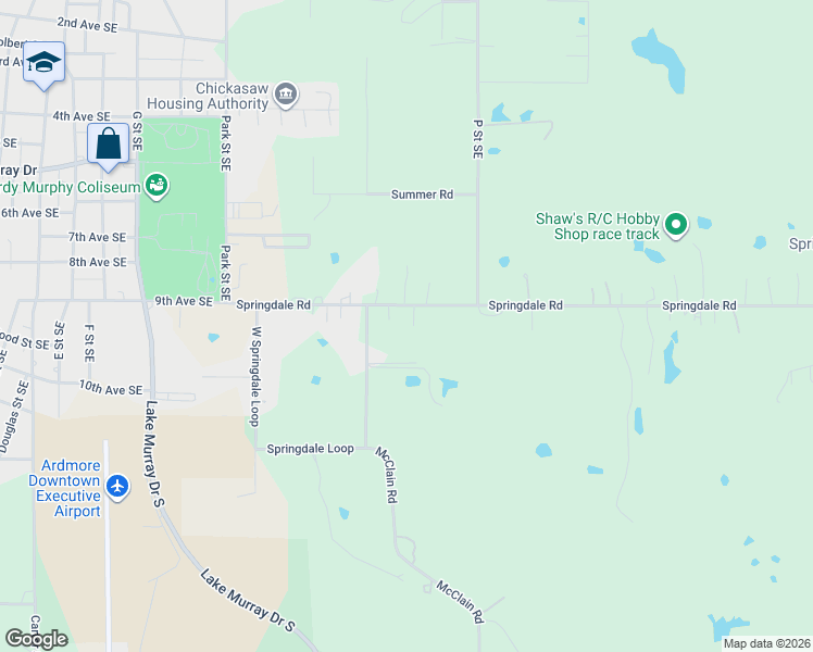 map of restaurants, bars, coffee shops, grocery stores, and more near 1320 Springdale Road in Ardmore