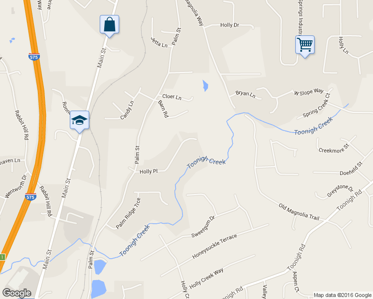 map of restaurants, bars, coffee shops, grocery stores, and more near 130 Holly Place in Canton